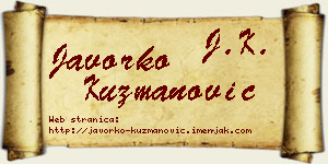 Javorko Kuzmanović vizit kartica